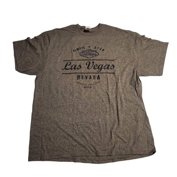 Las Vegas Nevada T-Shirt Always Open Las Vegas T-Shirt Gray XXL 2XL NEW NWT - Picture 1 of 8